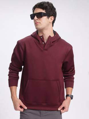 Glitchez Full Sleeve Solid Men Sweatshirt