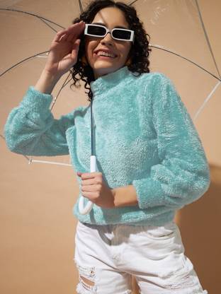 THE DRY STATE Full Sleeve Solid Women Sweatshirt