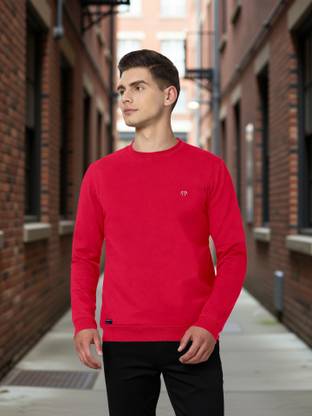 Full Sleeve Solid Men Sweatshirt