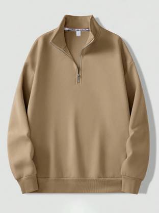 TeeWink Full Sleeve Solid Men Sweatshirt