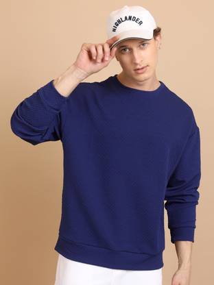 HIGHLANDER Full Sleeve Solid Men Sweatshirt