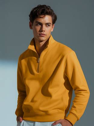 NOBERO Full Sleeve Solid Men Sweatshirt