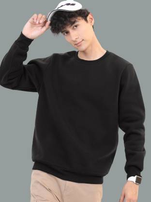 ALONEEAGLE Full Sleeve Solid Men Sweatshirt