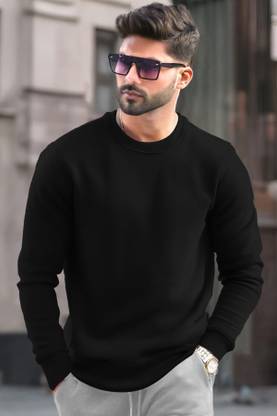 TRIPR Full Sleeve Solid Men Sweatshirt