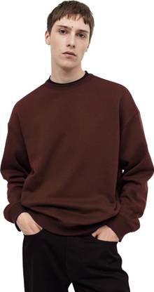 SONIBROS Full Sleeve Solid Men Sweatshirt