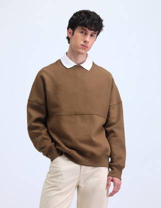 FLYING MACHINE Full Sleeve Solid Men Sweatshirt