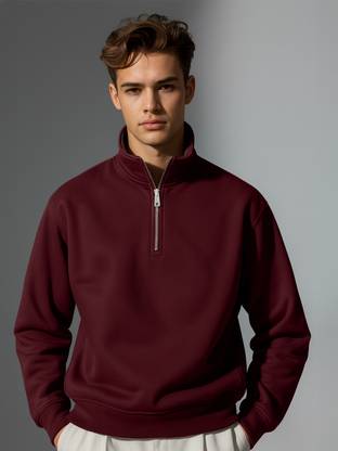 NOBERO Full Sleeve Solid Men Sweatshirt