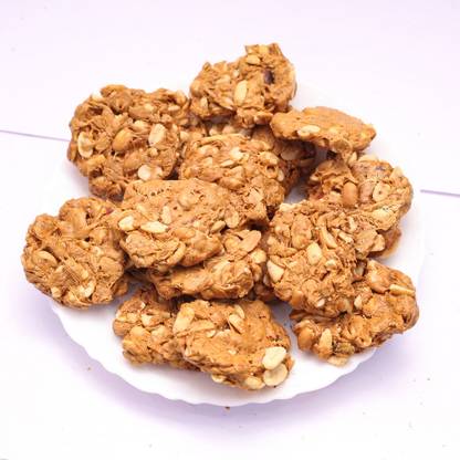 90's MILL Gol Gajak Round Chikki | Kadalai Burfi||Roasted Peanut Brittle / Chikki-200g*4Pk Box