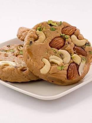 Organic Bites Pure Desi Ghee Sohan Halwa I Jodhpur Sweet Dry Fruit Soan Halwa (Box Pack) Box