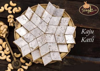 singla's Kesar Dry Petha 500gm Kaju Katli 500g Sweet Combo Pack of 2 Box