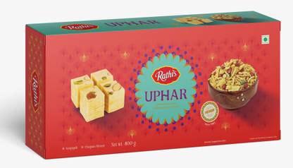 Rathi's Rathis Premium UPHAR Gift Box: Soan Papdi & Chatpata Mixture Box
