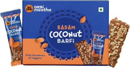 GO DESi Badam Burfi,8 pc Box  (96 g)