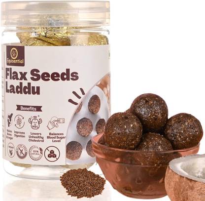 equisential Flax Seeds Laddu | Makes Bones Stronger | Rich Source of Omega - 3 & 6 | Box