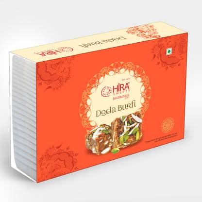 Hira Sweets Doda Burfi 500 g | Fresh Indian Traditional Mithai | Indian Sweet Box