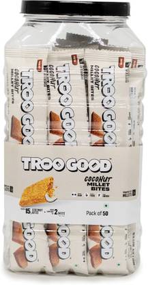 TROOGOOD Coconut Millet Chikki | High-energy Snacks Bar | No Added Preservatives Box