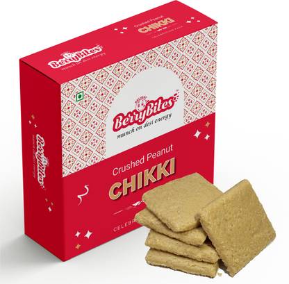 Delight Berrybites Mawa Chikki | Crushed Peanut Chikki | GroundNut bar | Gajak | Gazak with Jaggery Box
