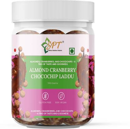 Shree Parshwa Traders Almond Cranberry Chocochips Laddu 100Gm (4 Pcs) Healthy Snack, No Refined Sugar Box