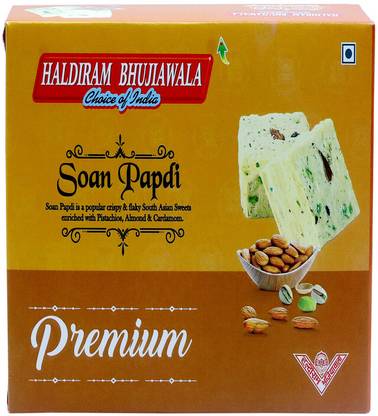 HALDIRAM BHUJIAWALA Premium Soan Papdi 1 kg Pack of 5 Box