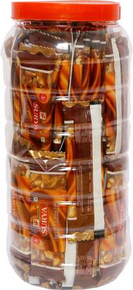 Surya Rs.5 Peanut Chikki Jar (50 Bars of Rs.5 each) Plastic Bottle