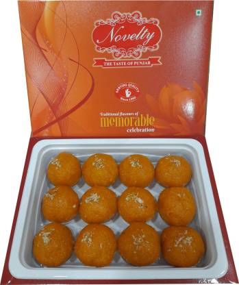 Novelty Sweets Desi Ghee Motichoor Ladoo BOX 400g Box