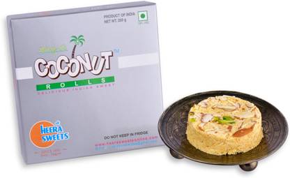 Bhagat's Heera Sweets SonRolls Coconut Flavour Mithai 250gm Box