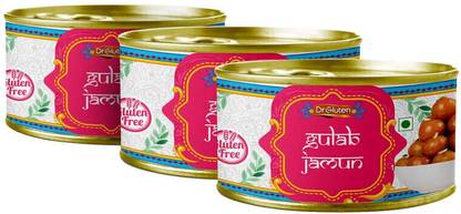 Dr. Gluten Gluten Free Gulab Jamun with No Preservatives, Pack of 4 Tin