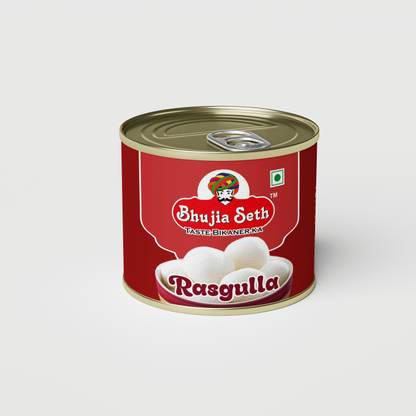 BHUJIYA SETH Rasgulla bikaneri sweets 500 gm Tin pack Tin