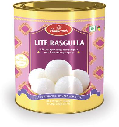 Haldiram's Lite Rasgulla Tin