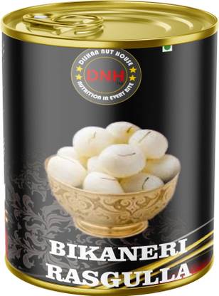 DISHAN NUT HOUSE White Chhena Spongy Balls With Sugar Syrup | Rakshabandhan Sweet | Festival Pack Tin