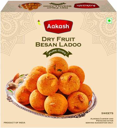AAKASH Dry Fruit Besan Ladoo Box