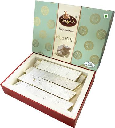 singla's Kaju Burfi Sweets 600gms tasty Box
