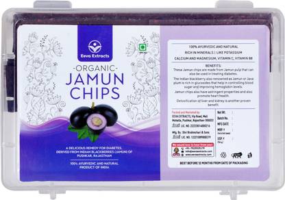 Eeva Extracts Diabetic-Friendly Jamun Chips - Low Glycemic Snack with Natural Flavor" Box