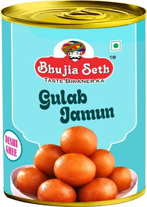 BHUJIYA SETH Desi Ghee Gulab Jamun sweet 1 kg tin Tin