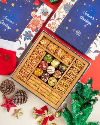 The Baklava Box Regalia Christmas Baklava & Fusion Sweets Festive Gift Box