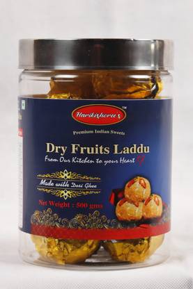 HARIKISHOREE Atta Dry Fruits Laddu | Gond Laddu (500gm) Plastic Bottle