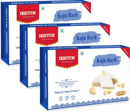 Indiyum Kaju Burfi Made with Fine Cashew Nuts 600g Box