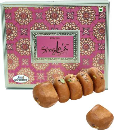 singla's Brown Peda 500g Indian Mithai sweets Box