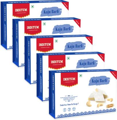 Indiyum Cashew Barfi Kaju Katli Sweet Mithai Kaju Barfi Box