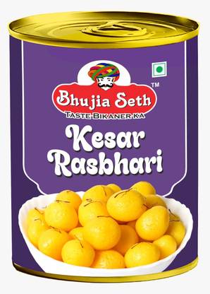 BHUJIYA SETH Rasbhari sweets mithai 1 kg tin pack Tin