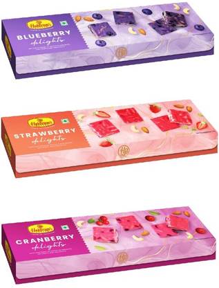Haldiram's Blueberry Delight, Cranberry Delight, Strawberry Delight (125G) Combo Pack Box