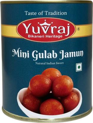 Yuvraj Food Product Mini Gulab jamun sweets 1 kg tin Can