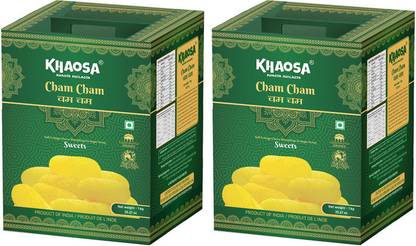 KHAOSA Cham Cham 2Kg (1Kg x 2) Premium Quality Authentic Bikaneri Tin