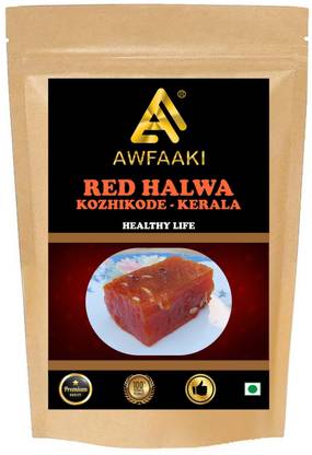 AWFAAKI Kozhikode Red Halwa | Special Cashew Red Halwa | Kerala Halwa 1 Kg Pouch