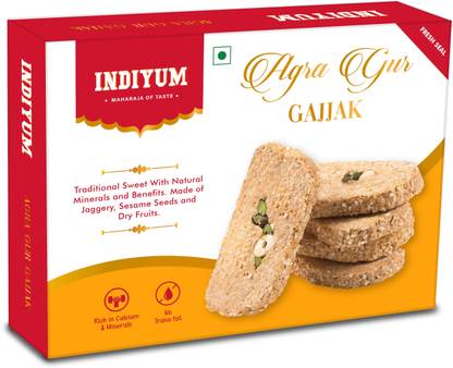 Indiyum Jaggery Sweet Mithai Agra Gur Gajjak BQ Box