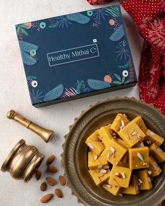 Healthy Mithai Co Vegan Diabetic Safe Almond Katli Sugar Free Healthy Stevia Based Box