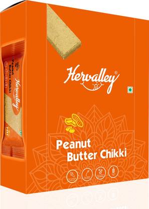Hervalley Peanut Butter Chikki Display box 20 Pcs of 35g Box
