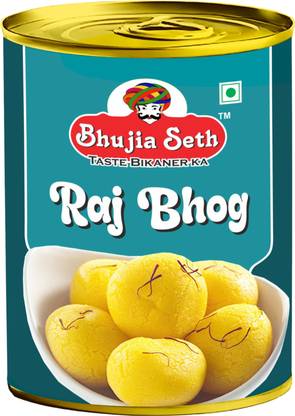 BHUJIYA SETH Rajbhog sweets mithai 1 kg tin Tin