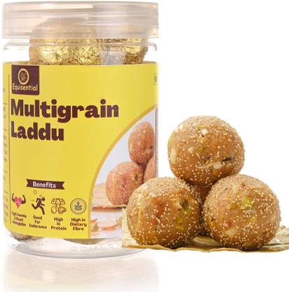 equisential Multigrain Ladoo | 10 Super Millets | In Cow Ghee & Jaggery | 100% Homemade | Box