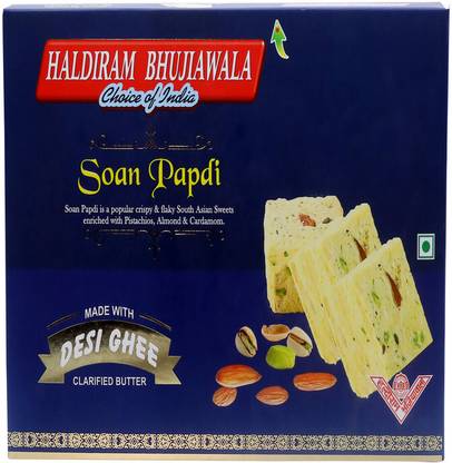 HALDIRAM BHUJIAWALA Desi Ghee Soan Papdi 1 kg Pack of 1 Box