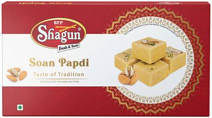 Bfp Shagun Soan Papdi 200Gm Authentic Bikaneri Premium Ingredients Box